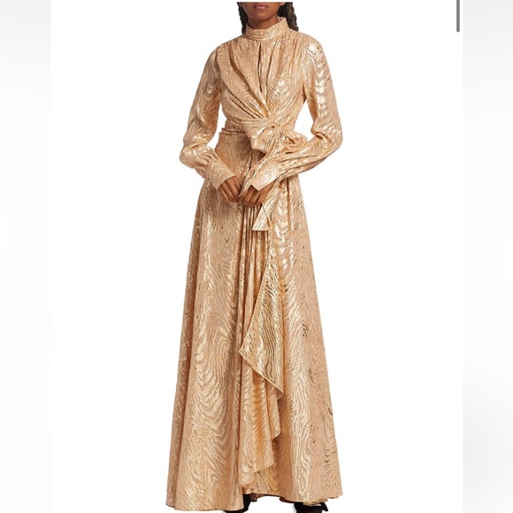 Jonathan Simkhai gorgeous peach gown. New in box! Never worn. Size 4. - Picture 2 of 5